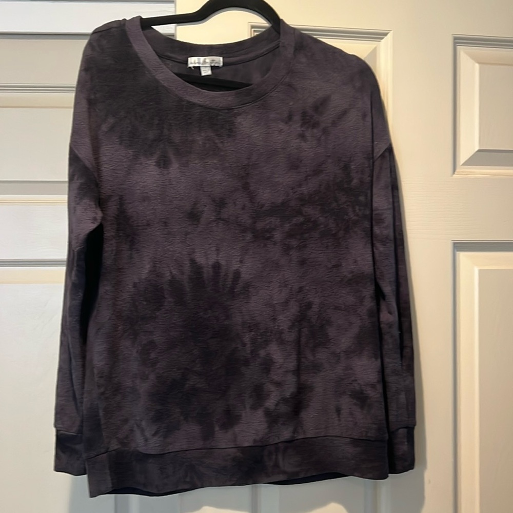 Nine Britton Dalia Brushed Knit Sweatshirt, Dark Grey Size S